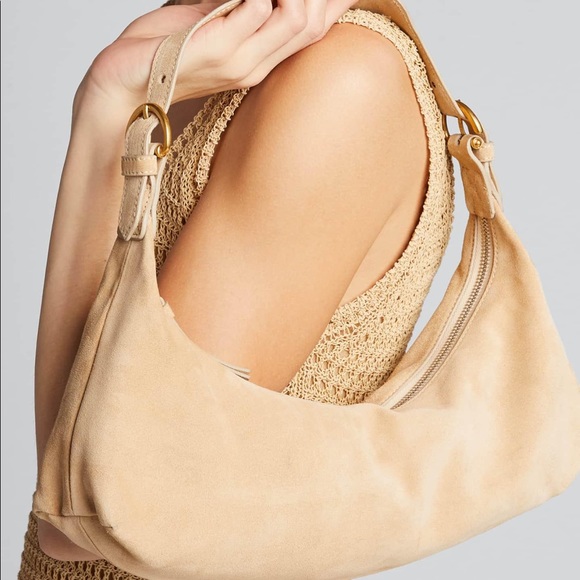 (SOLD) BY FAR Mara Suede Shoulder Bag - Picture 3 of 4